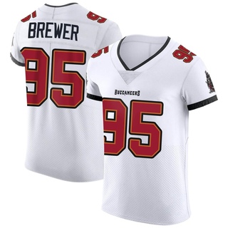 Elite C.J. Brewer Men's Tampa Bay Buccaneers Vapor Jersey - White