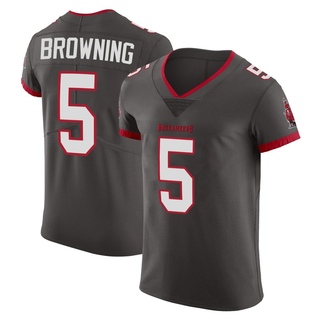 Elite Jack Browning Men's Tampa Bay Buccaneers Pewter Alternate Vapor Jersey