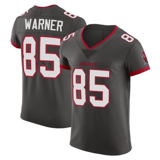 Elite Kade Warner Men's Tampa Bay Buccaneers Pewter Alternate Vapor Jersey