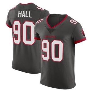 Elite Logan Hall Men's Tampa Bay Buccaneers Pewter Alternate Vapor Jersey