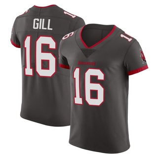 Elite Trenton Gill Men's Tampa Bay Buccaneers Pewter Alternate Vapor Jersey