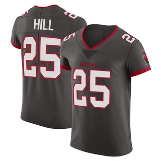 Elite Troy Hill Men's Tampa Bay Buccaneers Pewter Alternate Vapor Jersey