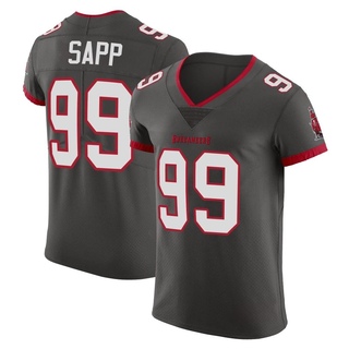 Elite Warren Sapp Men's Tampa Bay Buccaneers Pewter Alternate Vapor Jersey