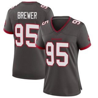 Game C.J. Brewer Women's Tampa Bay Buccaneers Pewter Alternate Jersey