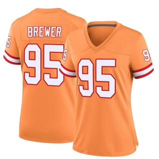 Game C.J. Brewer Women's Tampa Bay Buccaneers Throwback Jersey - Orange