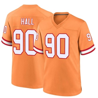 Game Logan Hall Men's Tampa Bay Buccaneers Throwback Jersey - Orange