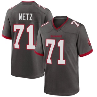 Game Lorenz Metz Men's Tampa Bay Buccaneers Pewter Alternate Jersey