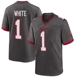 Game Rachaad White Youth Tampa Bay Buccaneers Pewter Alternate Jersey