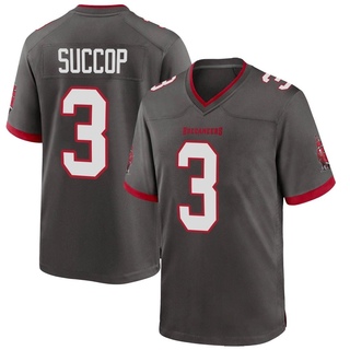 Game Ryan Succop Youth Tampa Bay Buccaneers Pewter Alternate Jersey