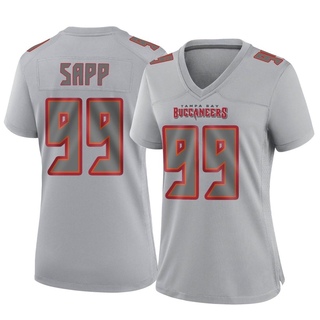 Game Warren Sapp Women's Tampa Bay Buccaneers Atmosphere Fashion Jersey - Gray