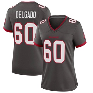 Game Xavier Delgado Women's Tampa Bay Buccaneers Pewter Alternate Jersey