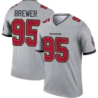 Legend C.J. Brewer Men's Tampa Bay Buccaneers Inverted Jersey - Gray