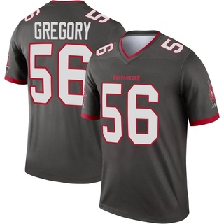 Legend Randy Gregory Men's Tampa Bay Buccaneers Pewter Alternate Jersey