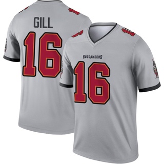 Legend Trenton Gill Men's Tampa Bay Buccaneers Inverted Jersey - Gray