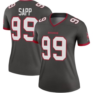 Legend Warren Sapp Women's Tampa Bay Buccaneers Pewter Alternate Jersey