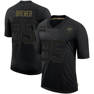 Limited C.J. Brewer Men's Tampa Bay Buccaneers 2020 Salute To Service Jersey - Black