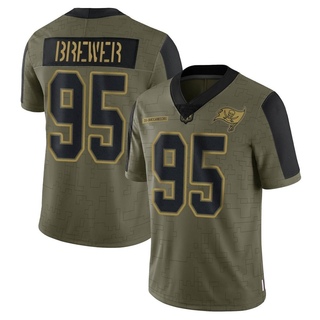 Limited C.J. Brewer Men's Tampa Bay Buccaneers 2021 Salute To Service Jersey - Olive