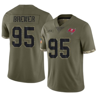 Limited C.J. Brewer Men's Tampa Bay Buccaneers 2022 Salute To Service Jersey - Olive