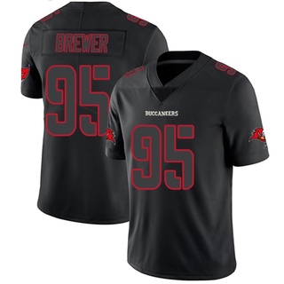 Limited C.J. Brewer Men's Tampa Bay Buccaneers Jersey - Black Impact