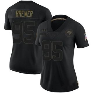 Limited C.J. Brewer Women's Tampa Bay Buccaneers 2020 Salute To Service Jersey - Black