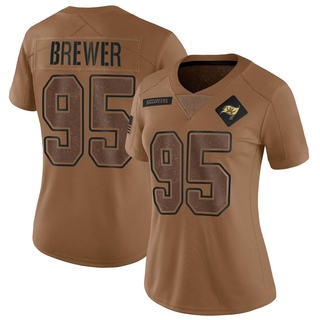 Limited C.J. Brewer Women's Tampa Bay Buccaneers 2023 Salute To Service Jersey - Brown