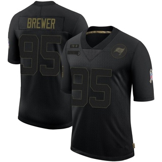 Limited C.J. Brewer Youth Tampa Bay Buccaneers 2020 Salute To Service Jersey - Black