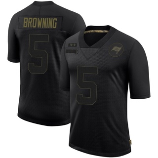 Limited Jack Browning Men's Tampa Bay Buccaneers 2020 Salute To Service Jersey - Black