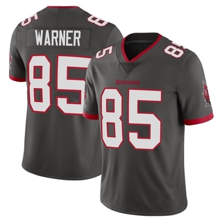 Limited Kade Warner Men's Tampa Bay Buccaneers Pewter Alternate Vapor Jersey