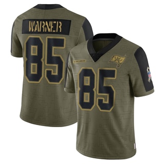 Limited Kade Warner Youth Tampa Bay Buccaneers 2021 Salute To Service Jersey - Olive