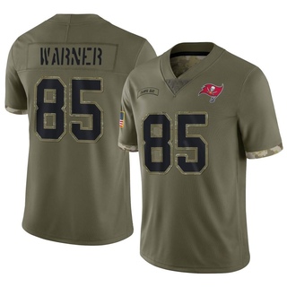 Limited Kade Warner Youth Tampa Bay Buccaneers 2022 Salute To Service Jersey - Olive