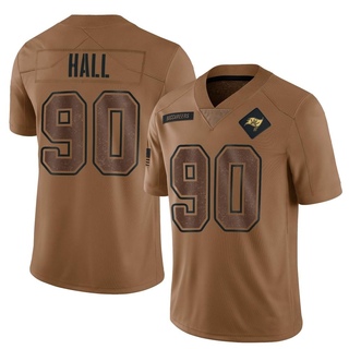 Limited Logan Hall Men's Tampa Bay Buccaneers 2023 Salute To Service Jersey - Brown