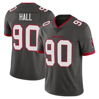 Limited Logan Hall Men's Tampa Bay Buccaneers Pewter Alternate Vapor Jersey