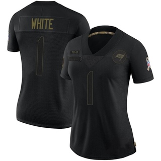 Limited Rachaad White Women's Tampa Bay Buccaneers 2020 Salute To Service Jersey - Black