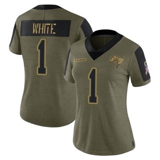 Limited Rachaad White Women's Tampa Bay Buccaneers 2021 Salute To Service Jersey - Olive