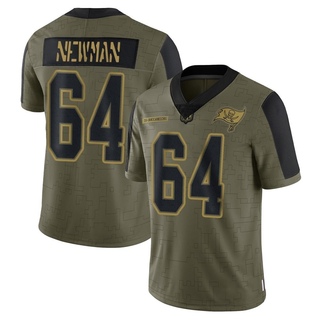 Limited Royce Newman Men's Tampa Bay Buccaneers 2021 Salute To Service Jersey - Olive