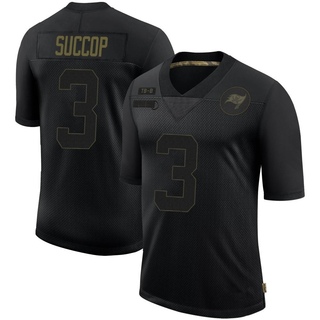 Limited Ryan Succop Men's Tampa Bay Buccaneers 2020 Salute To Service Jersey - Black