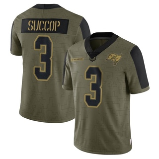 Limited Ryan Succop Men's Tampa Bay Buccaneers 2021 Salute To Service Jersey - Olive