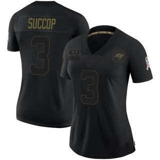 Limited Ryan Succop Women's Tampa Bay Buccaneers 2020 Salute To Service Jersey - Black