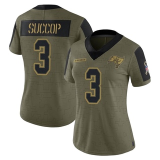 Limited Ryan Succop Women's Tampa Bay Buccaneers 2021 Salute To Service Jersey - Olive