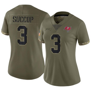 Limited Ryan Succop Women's Tampa Bay Buccaneers 2022 Salute To Service Jersey - Olive