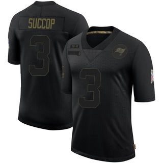 Limited Ryan Succop Youth Tampa Bay Buccaneers 2020 Salute To Service Jersey - Black