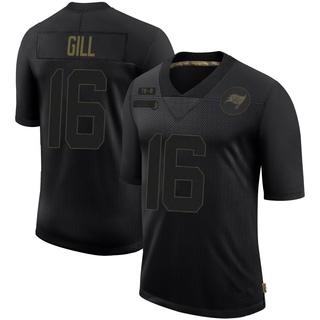 Limited Trenton Gill Men's Tampa Bay Buccaneers 2020 Salute To Service Jersey - Black