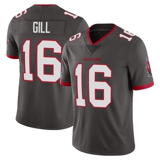 Limited Trenton Gill Men's Tampa Bay Buccaneers Pewter Alternate Vapor Jersey