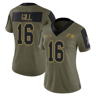 Limited Trenton Gill Women's Tampa Bay Buccaneers 2021 Salute To Service Jersey - Olive