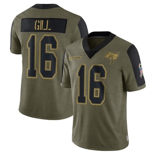 Limited Trenton Gill Youth Tampa Bay Buccaneers 2021 Salute To Service Jersey - Olive