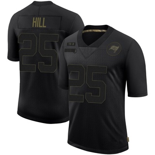 Limited Troy Hill Men's Tampa Bay Buccaneers 2020 Salute To Service Jersey - Black