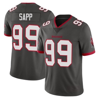 Limited Warren Sapp Men's Tampa Bay Buccaneers Pewter Alternate Vapor Jersey