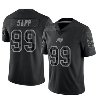 Limited Warren Sapp Men's Tampa Bay Buccaneers Reflective Jersey - Black