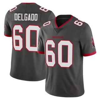 Limited Xavier Delgado Men's Tampa Bay Buccaneers Pewter Alternate Vapor Jersey